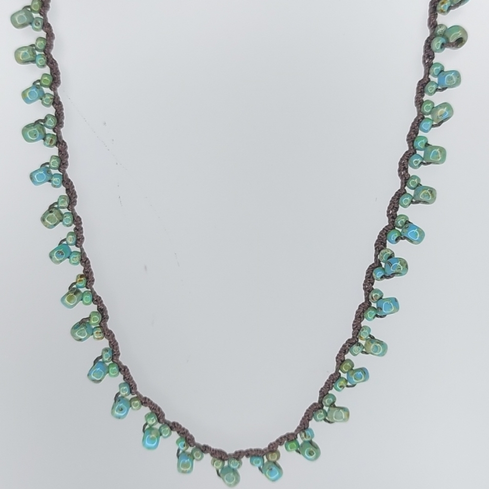 Hand Crafted Turquoise Bead Necklace by Rust Belt Rai… - Picture 11 of 15